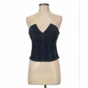 Zara Denim Corset Top M